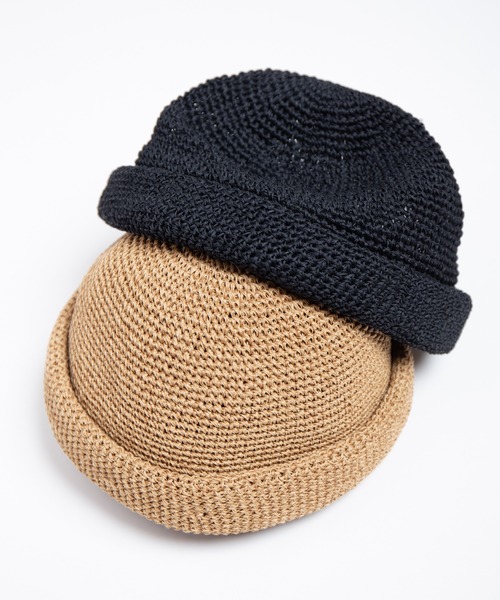 RACAL（ラカル） キャップ 帽子 Linen Touch Cotton Hand Knit Roll