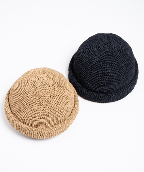 RACAL（ラカル） キャップ 帽子 Linen Touch Cotton Hand Knit Roll