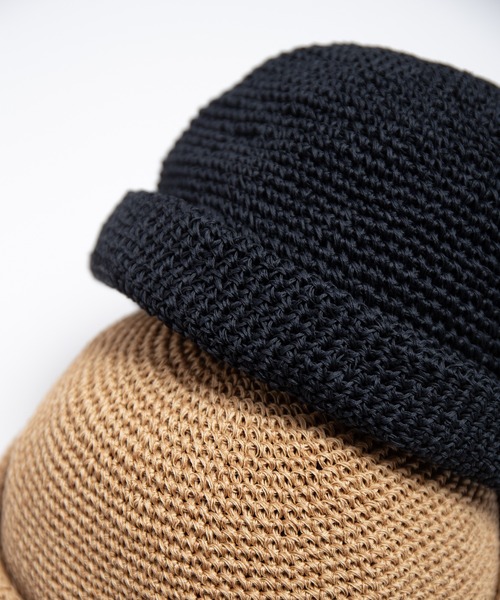 RACAL（ラカル） キャップ 帽子 Linen Touch Cotton Hand Knit Roll