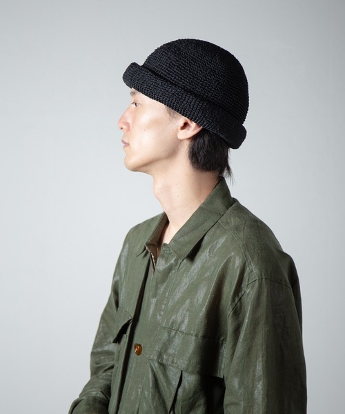 RACAL（ラカル） キャップ 帽子 Linen Touch Cotton Hand Knit Roll