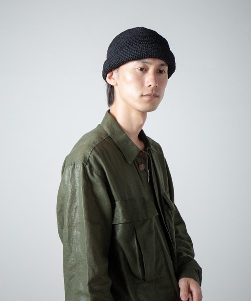 RACAL（ラカル） キャップ 帽子 Linen Touch Cotton Hand Knit Roll