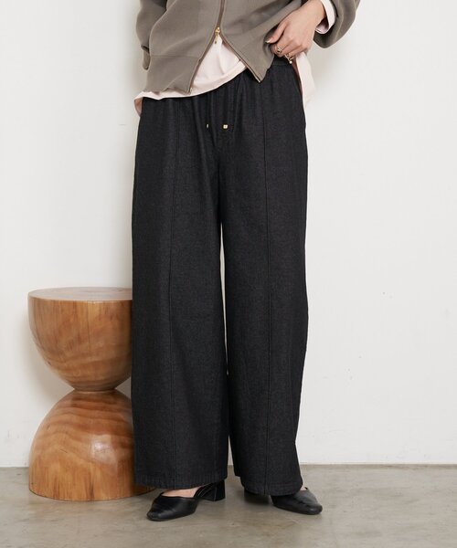 「Jena espace merveilleux」 デニムパンツ FREE ブラック レディース_画像7