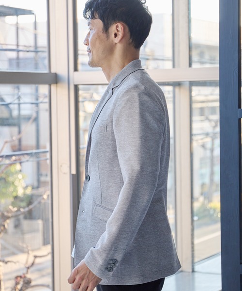 「UNION STATION」 テーラードジャケット S ライトグレー メンズ_画像2