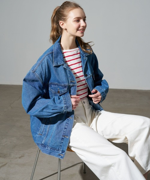 「Levi's」 デニムジャケット - グレー レディースの画像