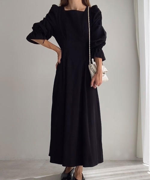 「FILLOU」 長袖ワンピース X-LARGE ライトベージュ レディース_画像5
