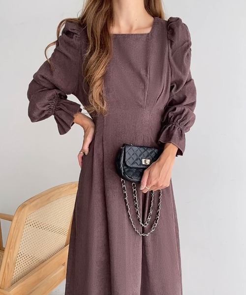 「FILLOU」 長袖ワンピース X-LARGE ライトベージュ レディース_画像9