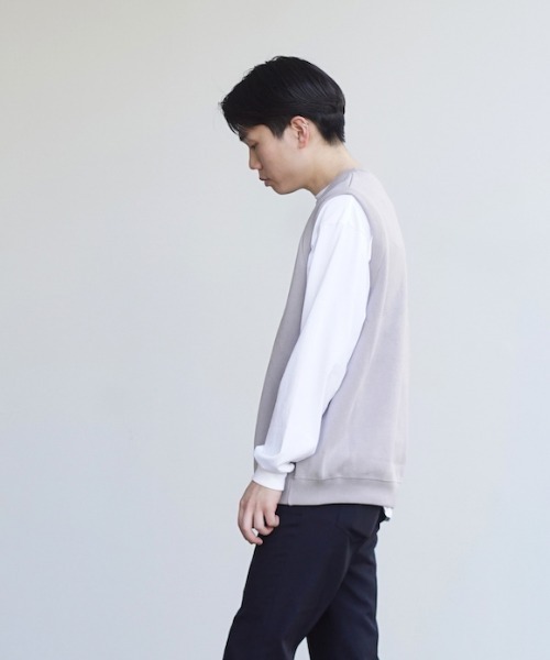 「crepuscule」 ノースリーブニット 1 グレー メンズ_画像7