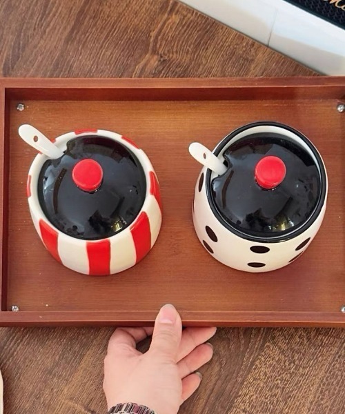 ブルータニューブ シュガーポット 6個 食器 ドット柄フタ付シュガーポット : ZOZOTOWN Yahoo!店 - 通販