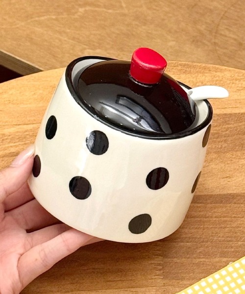 食器 ドット柄フタ付シュガーポット : ZOZOTOWN Yahoo!店 - 通販