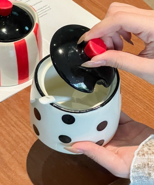 食器 ドット柄フタ付シュガーポット : ZOZOTOWN Yahoo!店 - 通販