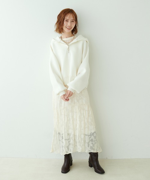 「natural couture」 プルオーバーパーカー FREE ベージュ レディース_画像4
