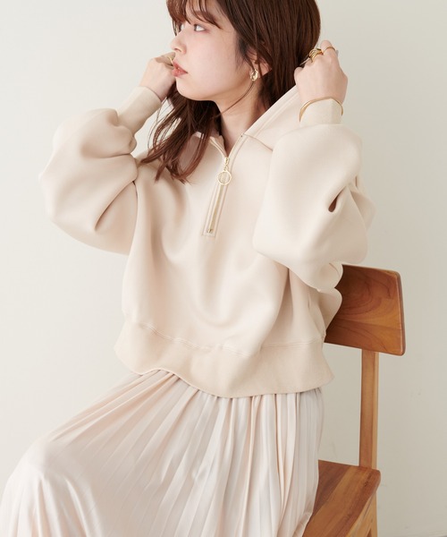 「natural couture」 プルオーバーパーカー FREE ベージュ レディース_画像8