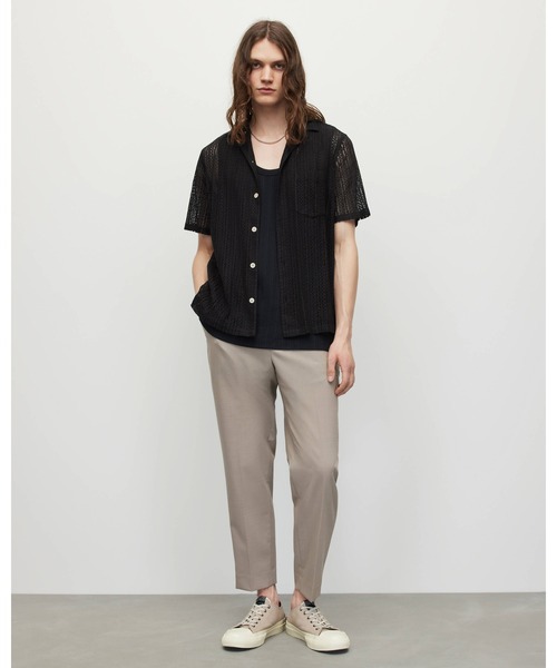 「ALLSAINTS」 半袖シャツ L ブラック メンズ_画像6