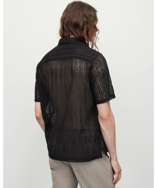 「ALLSAINTS」 半袖シャツ L ブラック メンズ_画像8