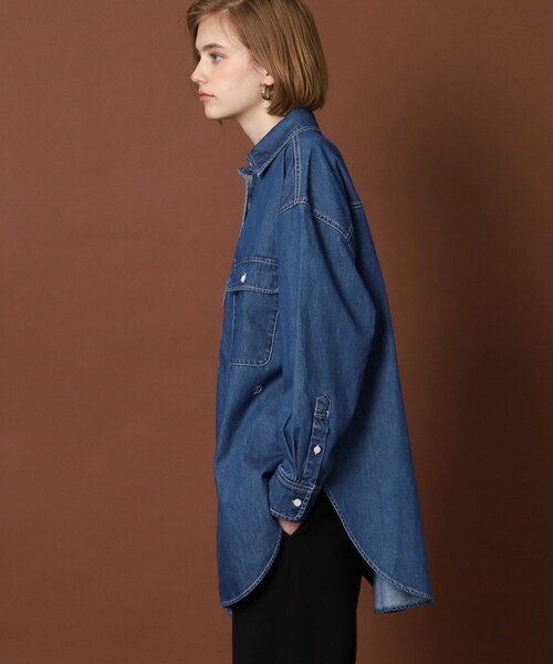 「DRESSTERIOR」 長袖シャツ 34 ブルー レディース_画像2