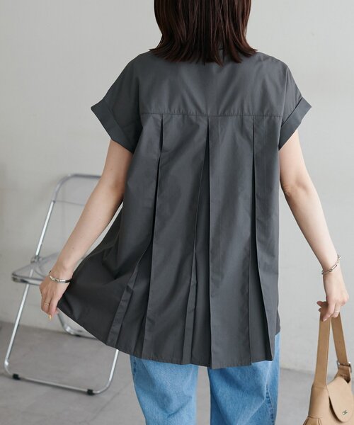 ブラウス シャツ 半袖 「WEB限定」タックフレンチスリーブシャツ レディース | Discoat | 21