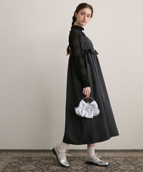 「BONLECILL noir」 キャミソールワンピース M チャコールグレー レディース_画像5