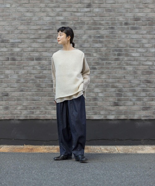 「かぐれ」 デニムパンツ FREE インディゴブルー レディース_画像6