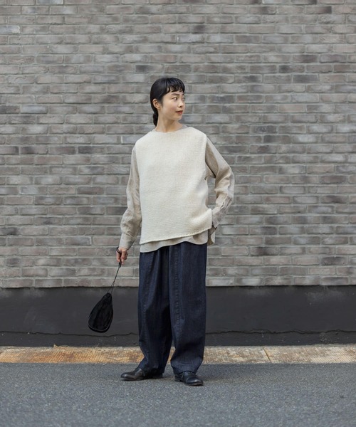 「かぐれ」 デニムパンツ FREE インディゴブルー レディース_画像7