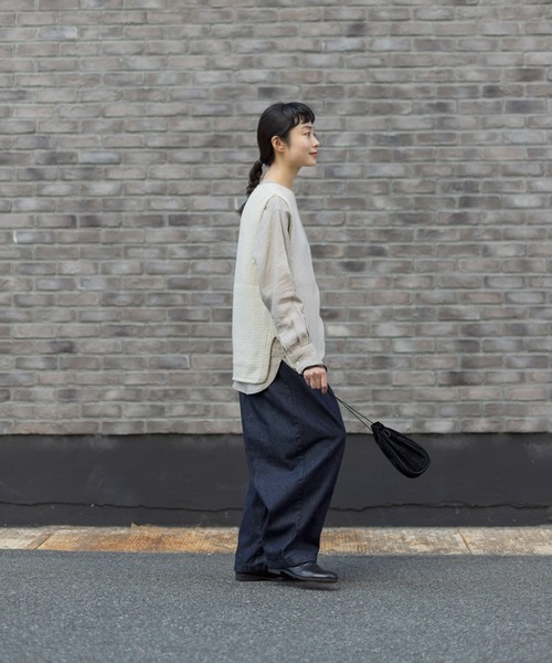 「かぐれ」 デニムパンツ FREE インディゴブルー レディース_画像8