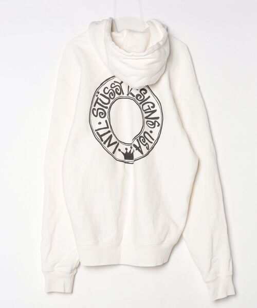 Stussy ホワイト ジップアップパーカー STUSSY（ステューシー） ジップアップパーカー X-LARGE ホワイト