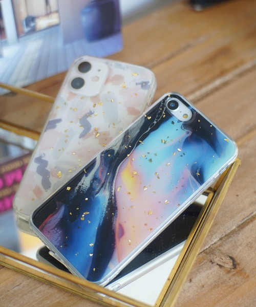 ペイントマーブル模様 ☆新品☆ iPhoneケース ☆ブルーX、他2点 824e29d6f2b9bb3ffb2f4b1d362832