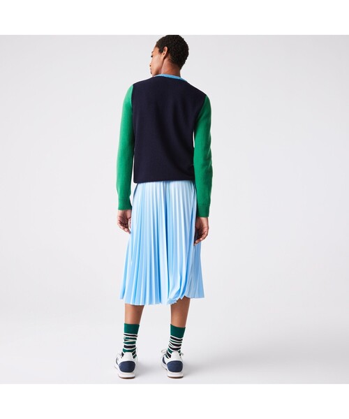 新品タグ付★ラコステ ミドルカットプリーツスカート ジャージスカート 2022 LACOSTE スカート ジャージプリーツロングスカート : ZOZOTOWN