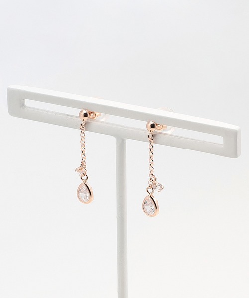 ESTELLE（エステール） ピアス K10 ピンクゴールド キュービック