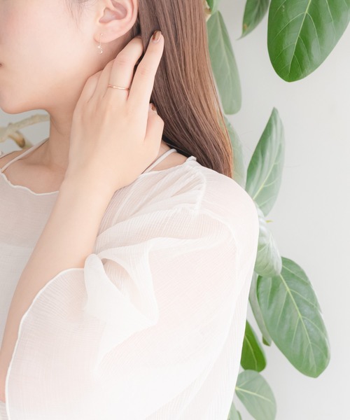 ESTELLE（エステール） ピアス K10 ピンクゴールド キュービック