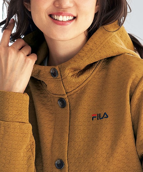フィラレディースジャケット FILA（フィラ） ジャケット ブルゾン 千鳥柄キルトフードジャケット
