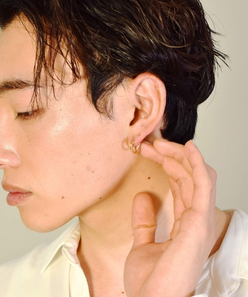 ピアス LH for Gift クロッシングピアス/シークレットヘリテイジSサイズ/K10ゴールド メンズ レディースの画像