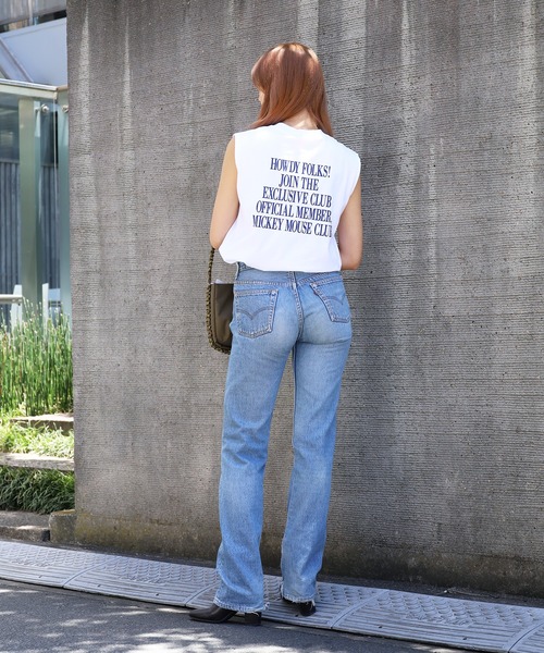 タンクトップ ノースリーブ +81BRANCA/ハチイチブランカ Mickey tank タンクトップ ノースリーブ フロッキープリント レディース 81BRANCA タンクトップ ノースリーブ +81BRANCA/ハチイチ
