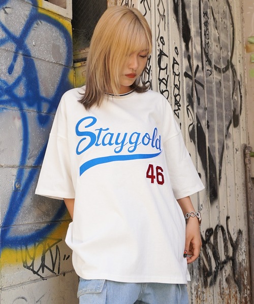 STAY GOLD（ステイゴールド） tシャツ 「STAYGOLD」スタジアムロゴ