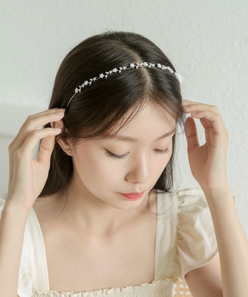 LA VORAGINE（ラ ヴォラジネ） カチューシャ 可愛いエコパール花の