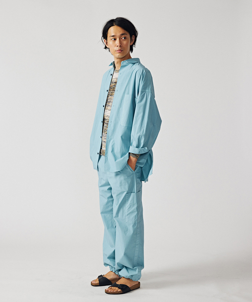 パンツ 【CALMER / カルメール】別注 ナチュラルダイ パラシュートパンツ CALMER カルメール 別注 ナチュラルダイ