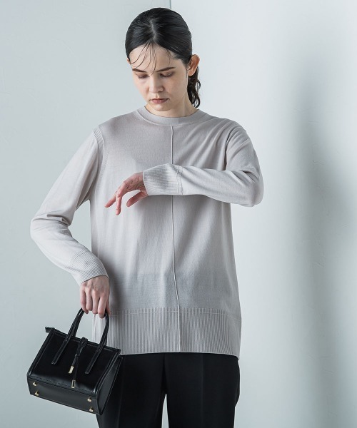 ニット セーター 「ECO　LUX」ニットプルオーバー「手洗い可能」 レディース