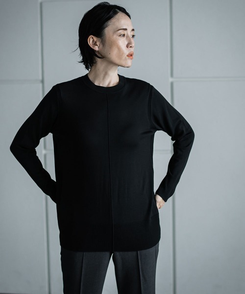 ニット セーター 「ECO　LUX」ニットプルオーバー「手洗い可能」 レディース la.f ニット セーター 「ECO LUX」ニットプルオーバー