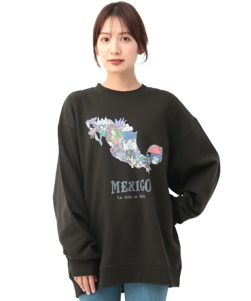 チチカカ（TITICACA） トレーナー スウェット メキシコマッププル