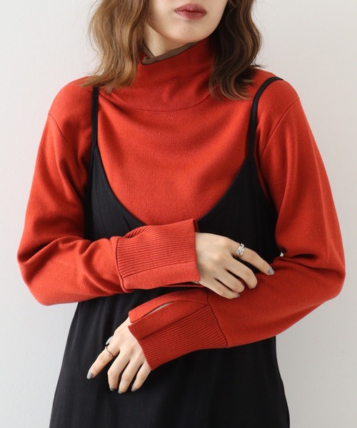 EGLANTINE ニット セーター EGLANTINE バイカラーハイネック