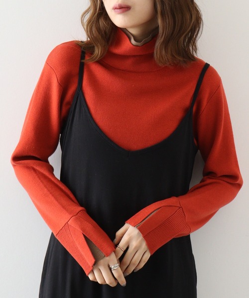 ニット セーター EGLANTINE　バイカラーハイネックニット レディース EGLANTINE ニット セーター EGLANTINE バイカラーハイネック
