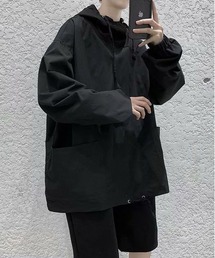 BLANC FICELLE ナイロンジャケット オーバーサイズ ナイロンパーカー