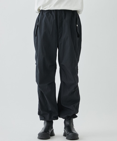 Jieda ジエダ ナイロン パラシュートパンツ ブラック B'2nd（ビーセカンド）の「JieDa（ジエダ)PARACHUTE PANTS