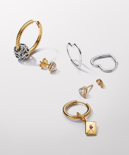 PANDORA（パンドラ） ピアス スパークリング エレベーテッド ハート
