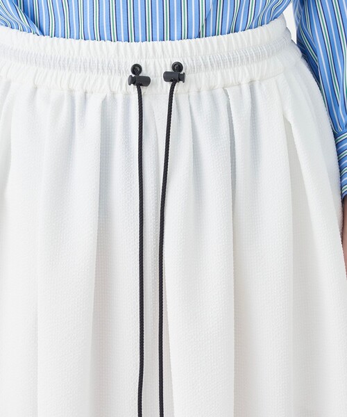 36 トゥモローランド　シアーサッカーギャザーロングスカート　マカフィー MACPHEE（マカフィー） スカート シアーサッカーギャザーロング