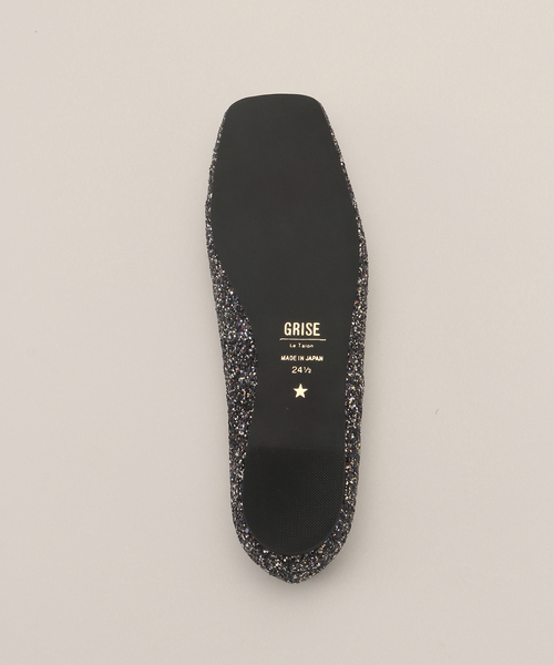 Le Talon GRISE シューズ GRISEスクエアグリッターフラット