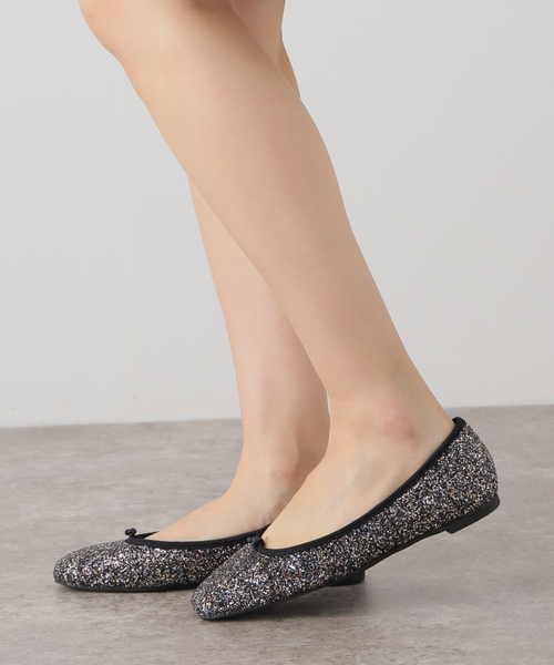 Le Talon GRISE シューズ GRISEスクエアグリッターフラット
