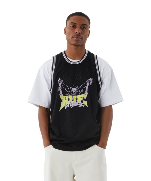 タンクトップ ZINE MESH BASKETBALL JERSEY / HUF バスケットボール 