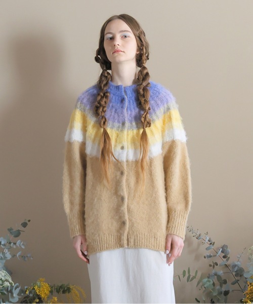 ニット セーター Petal Gradation Knit Coat レディース メンズ