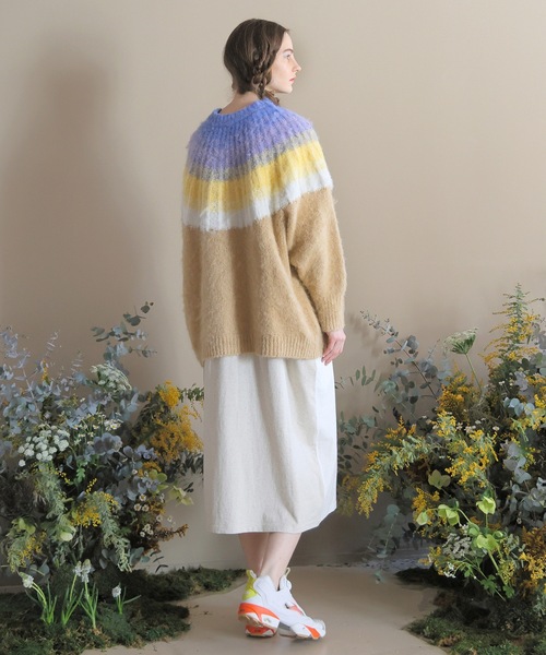 ニット セーター Petal Gradation Knit Coat レディース メンズ bedsidedrama ニット セーター Petal Gradation Knit Coat