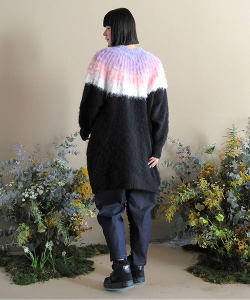 ニット セーター Petal Gradation Knit Coat レディース メンズ bedsidedrama ニット セーター Petal Gradation Knit Coat